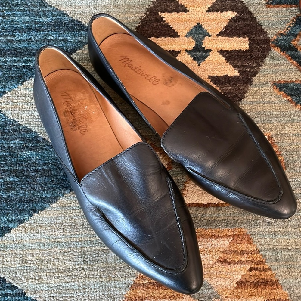 Madewell Leather Pointed Toe Loafers